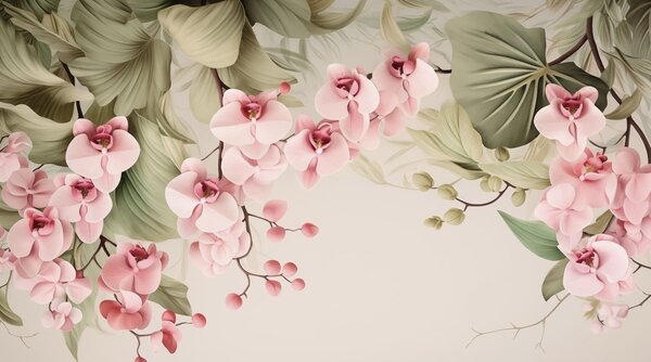 Fototapety Orchideje, závěsné květiny, Fototapety květiny, w05619 : uwalls.cz