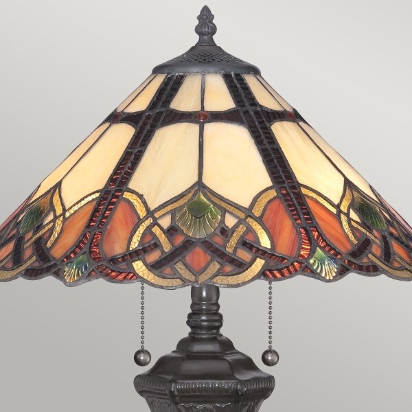 Elstead QZ-CAMBRIDGE-TL - Stolní lampa Tiffany BELLE 2xE27/75W/230V