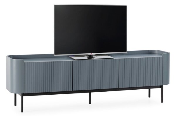 Šedomodrý TV stolek 180x55x40 cm Willa – MOME