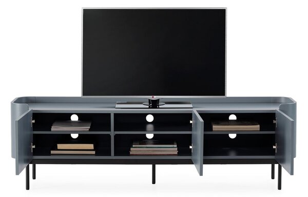 Šedomodrý TV stolek 180x55x40 cm Willa – MOME