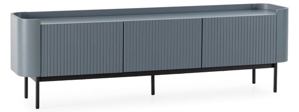 Šedomodrý TV stolek 180x55x40 cm Willa – MOME