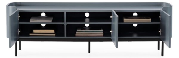 Šedomodrý TV stolek 180x55x40 cm Willa – MOME