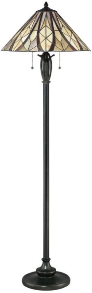 Elstead QZ-VICTORY-FL - Stojací lampa Tiffany VICTORY 2xE27/60W/230V