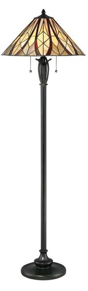 Elstead QZ-VICTORY-FL - Stojací lampa Tiffany VICTORY 2xE27/60W/230V