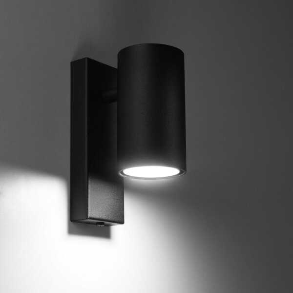 Sollux SL.1077 - Nástěnné svítidlo UTTI 1xGU10/40W/230V černá