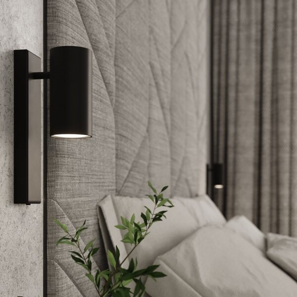 Sollux SL.1077 - Nástěnné svítidlo UTTI 1xGU10/40W/230V černá