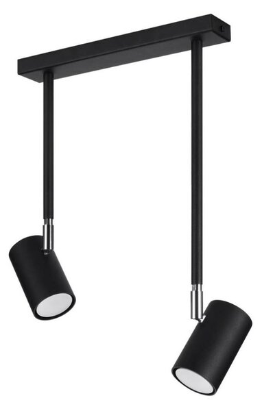 Sollux SL.1075 - Lustr na tyči NORANO 2xGU10/40W/230V černá