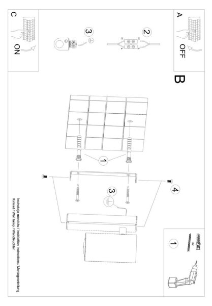 Sollux SL.1077 - Nástěnné svítidlo UTTI 1xGU10/40W/230V černá