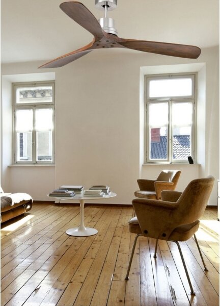 FARO 33516DC-Stropní ventilátor LANTAU černá/hnědá pr. 132 cm + dálkové ovládání