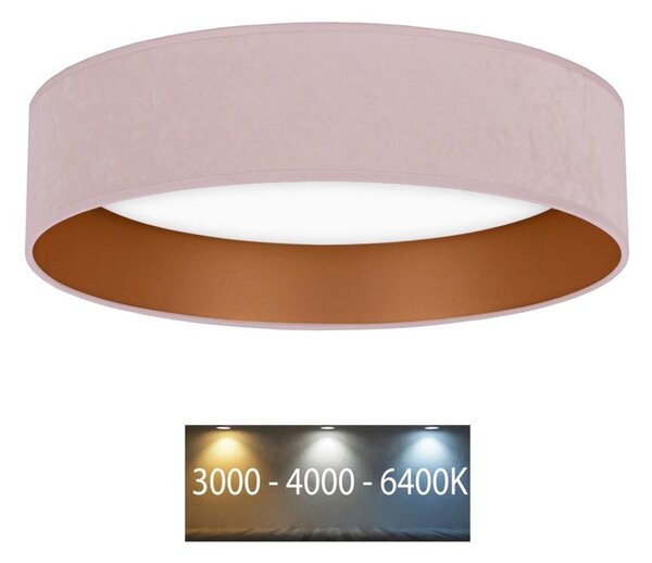 Brilagi - LED Stropní svítidlo VELVET LED/24W/230V 3000/4000/6400K růžová/zlatá