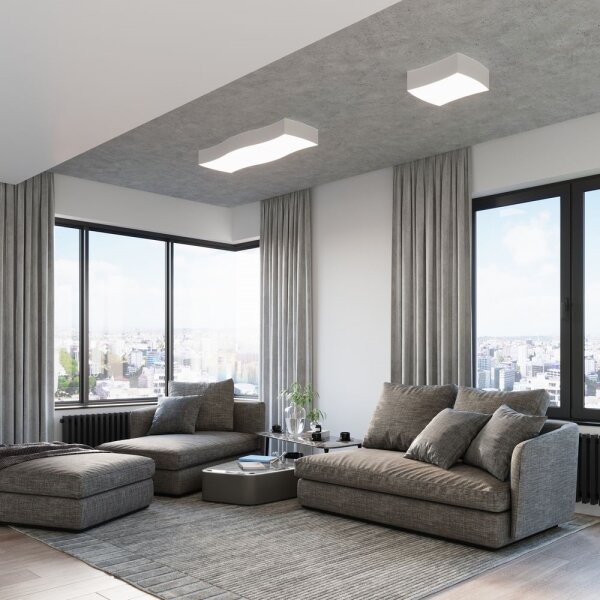 Sollux SL.1054 - Stropní svítidlo SQUARE 2xE27/60W/230V bílá