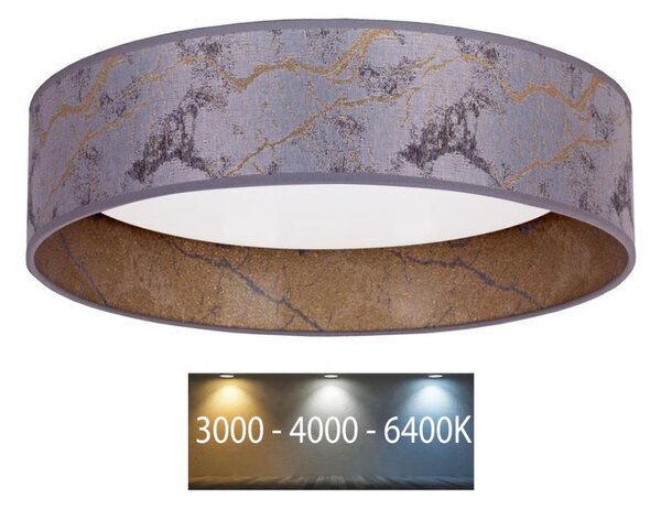 Brilagi - LED Stropní svítidlo VELVET LED/24W/230V 3000/4000/6400K šedá/zlatá
