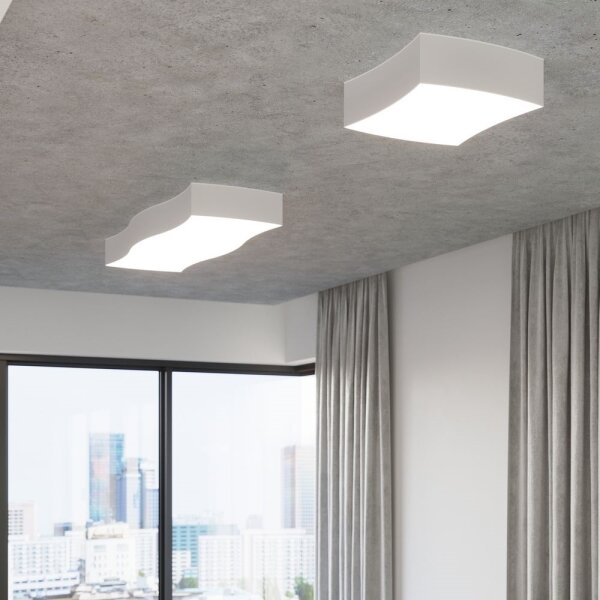Sollux SL.1054 - Stropní svítidlo SQUARE 2xE27/60W/230V bílá