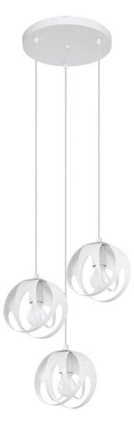 Sollux SL.1084 - Lustr na lanku TULOS 3xE27/60W/230V bílá