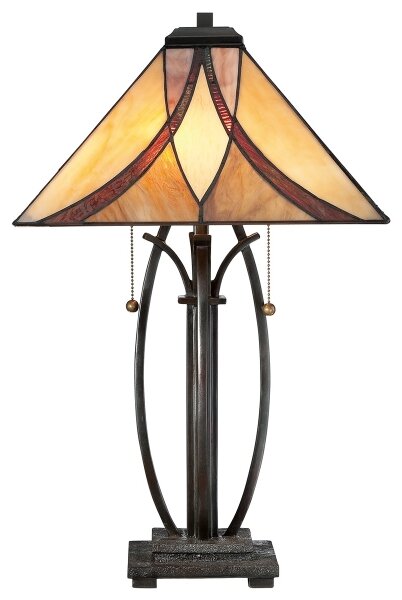 Elstead QZ-ASHEVILLE-TL - Stolní lampa Tiffany ASHEVILLE 2xE27/60W/230V