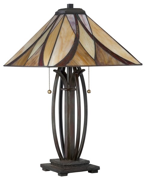Elstead QZ-ASHEVILLE-TL - Stolní lampa Tiffany ASHEVILLE 2xE27/60W/230V