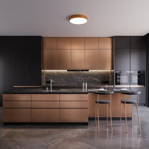 LED Stropní svítidlo CLEO LED/24W/230V 3000K pr. 30 cm měděná