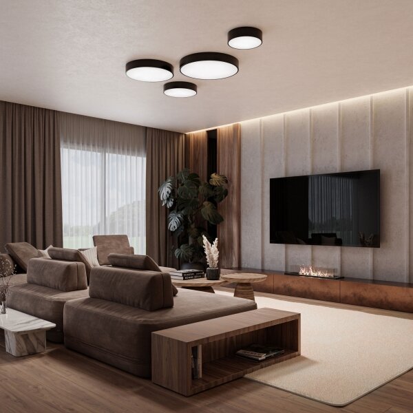 Brilagi -LED RGBW Stm. koup. stro. svítidlo CLARE 1xE27/9W/230V IP54 Wi-Fi černá