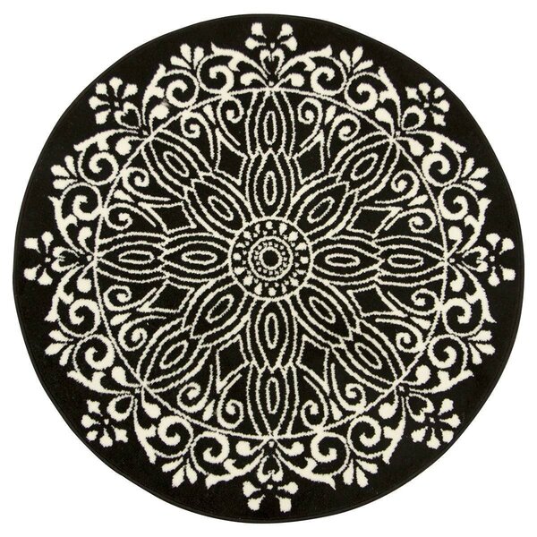 Balta Kulatý koberec LUNA 503788/50944 černý Rozměr: průměr 120 cm