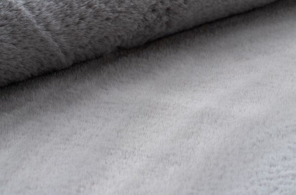 Makro Abra Kulatý koberec BUNNY stříbrný Rozměr: průměr 80 cm
