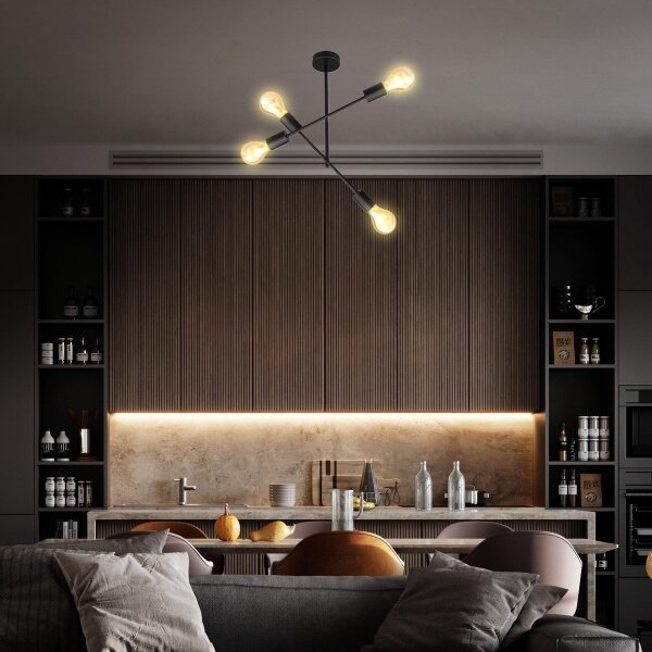B.K. Licht 1343 - Lustr na tyči 4xE27/60W/230V