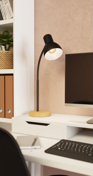 Eglo 98831 - Stolní lampa VERADAL 1xE27/40W/230V černá