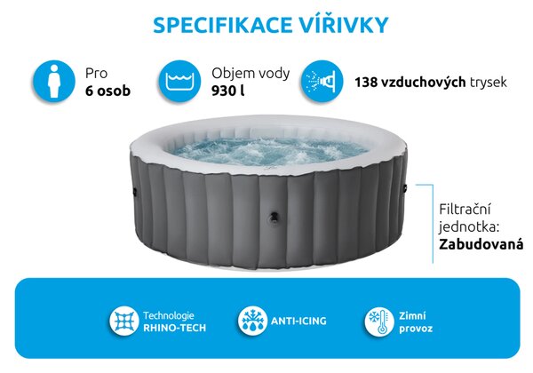 Mspa | Vířivý bazén MSPA Pebble LR062-GR | 11400314