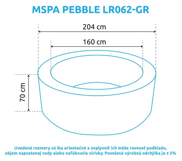 Mspa | Vířivý bazén MSPA Pebble LR062-GR | 11400314