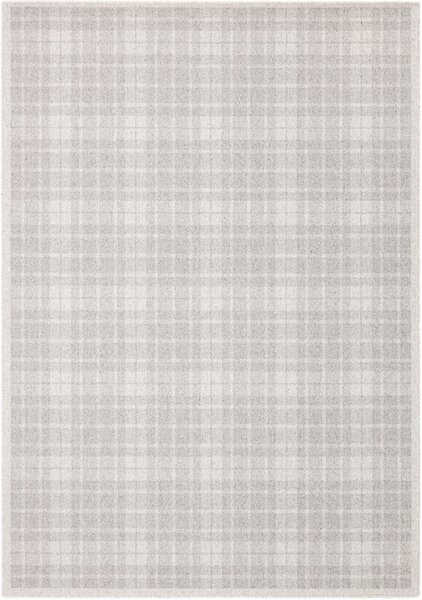 Kusový koberec vlněný Agnella Noble Pano Geometrický světle šedý Rozměr: 160x230 cm