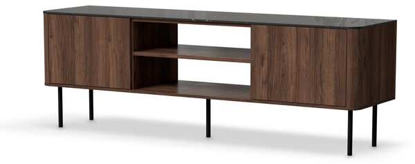 TV stolek/skříňka Secio RTV1 (ořech warmia + černý mramor)
