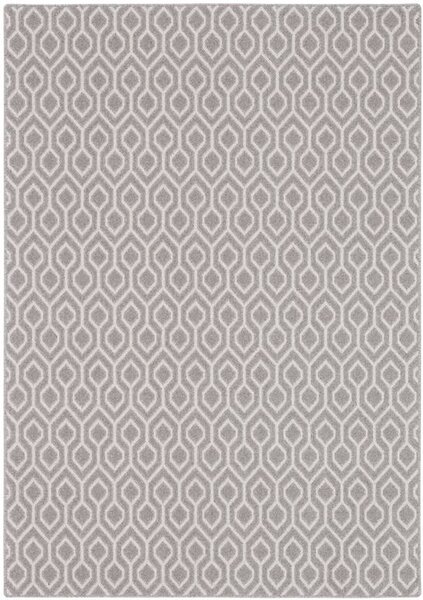 Kusový koberec vlněný Agnella Noble Walto Geometrický šedý Rozměr: 160x230 cm