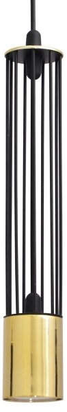 LED Lustr na lanku BARS 3xGU10/4,8W/230V černá/zlatá