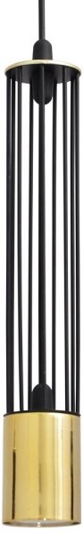 LED Lustr na lanku BARS 1xGU10/4,8W/230V černá/zlatá