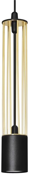 LED Lustr na lanku BARS 3xGU10/4,8W/230V černá/zlatá