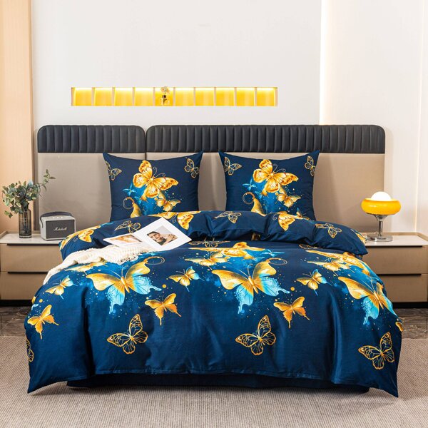 Povlečení z mikrovlákna ROYAL BUTTERFLY modré Rozměr povlečení: 70 x 80 cm | 140 x 200 cm