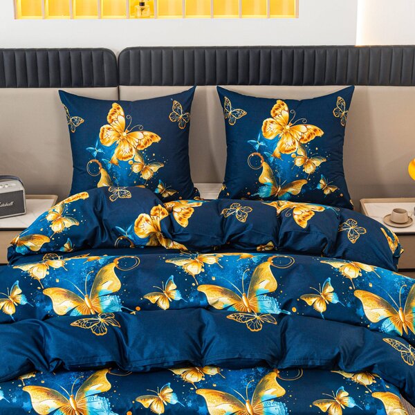 Povlečení z mikrovlákna ROYAL BUTTERFLY modré Rozměr povlečení: 70 x 80 cm | 140 x 200 cm