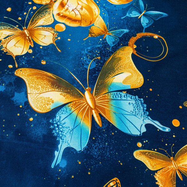 Povlečení z mikrovlákna ROYAL BUTTERFLY modré Rozměr povlečení: 70 x 80 cm | 140 x 200 cm