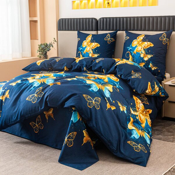 Povlečení z mikrovlákna ROYAL BUTTERFLY modré Rozměr povlečení: 70 x 80 cm | 140 x 200 cm
