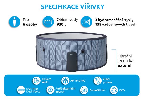 Mspa | Vířivý bazén MSPA Tidal ECO F-TD066WE | 11400306