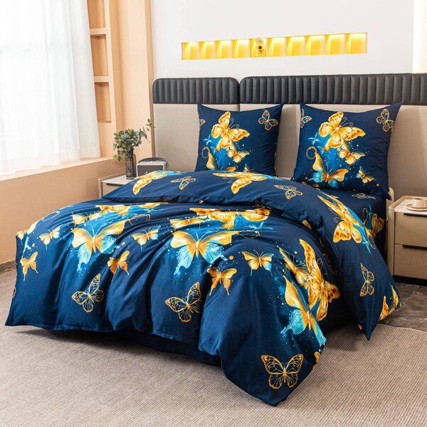 Povlečení z mikrovlákna ROYAL BUTTERFLY modré Rozměr povlečení: 70 x 80 cm | 140 x 200 cm