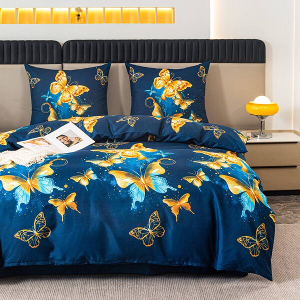 Povlečení z mikrovlákna ROYAL BUTTERFLY modré Rozměr povlečení: 70 x 80 cm | 140 x 200 cm