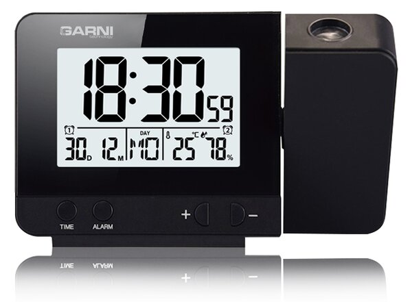 GARNI technology Digitální budík s projekcí času a vnitřní teploty GARNI 140