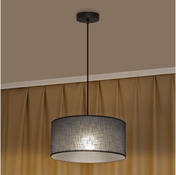 Lustr na lanku ALBA 1xE27/15W/230V pr. 40 cm šedá
