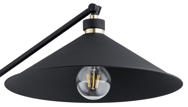 Argon 4732 - Stojací lampa NASHVILLE 1xE27/15W/230V černá