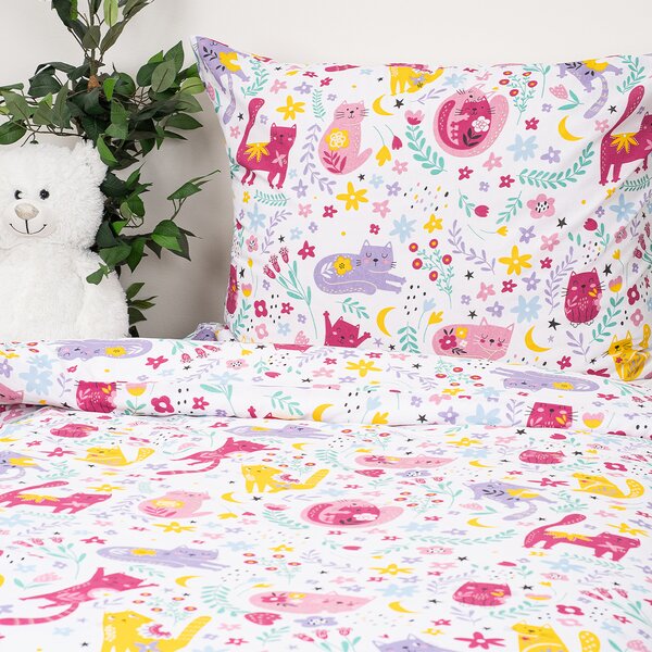 4Home Dětské bavlněné povlečení Playful Paws, 140 x 200 cm, 70 x 90 cm