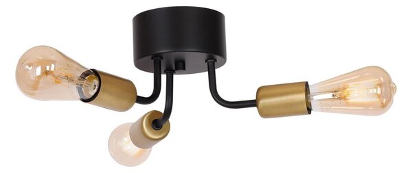 Přisazený lustr BRENDA 3xE27/60W/230V černá/zlatá
