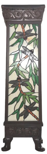 Stolní lampa světelný sloup Tiffany Dragonfly - 26*26*71 cm E27/max 1*100W - Clayre & Eef