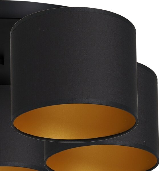 Lustr přisazený ARDEN 5xE27/60W/230V černá/zlatá