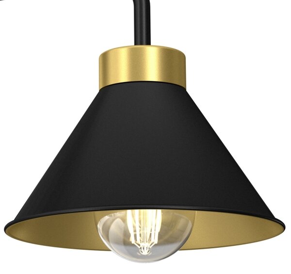 Nástěnná lampa DEMET 1xE27/60W/230V černá/zlatá