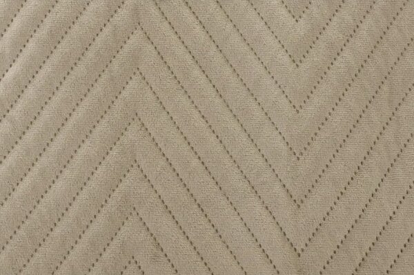 Béžový sametový přehoz na postel ARROW VELVET Rozměr: 200 x 220 cm